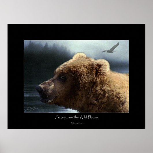 GRIZZLY BEER Wilderness Art Poster (Voorkant)
