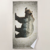 Grizzly Beer Wilderness Art Strandlaken (Voorkant)