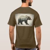 Grizzly Beer Wilderness Art T-shirt (Achterkant)