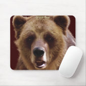Grizzly Beer Wildlife Supporter Art Mousepad Muismat (Met muis)