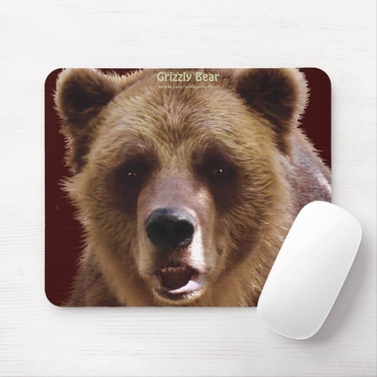 Grizzly Beer Wildlife Supporter Art Mousepad Muismat (Met muis)