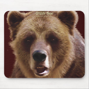 Grizzly Beer Wildlife Supporter Art Mousepad Muismat
