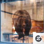 GRIZZLY BEER WINDOW CLING RAAMSTICKER (Cafe Raam)