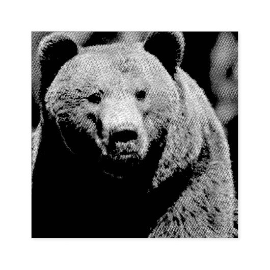 GRIZZLY BEER Wood Art Stempel (Afrduk)