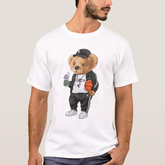 Grizzly begeleiding: basketbalcoach t-shirt (Voorkant)