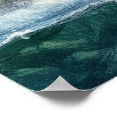 Grizzly Beren met steelhead forel zalm 24x18 Poster (Hoek)