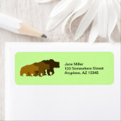 Grizzly Beren Retouradreslabel Etiket (Insitu)