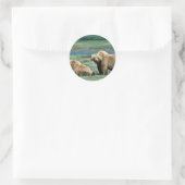 Grizzly Beren Ronde Sticker (Tas)