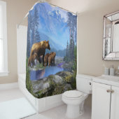 Grizzly Beren Shower Curtain Douchegordijn (In situ)