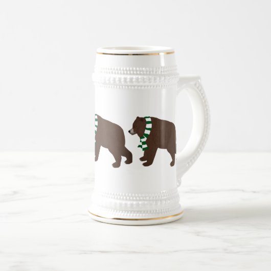 Grizzly Beren Stein Bierpul (Voorkant rechts)