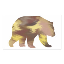 Grizzly Beren Sticker in acrylstijl