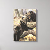 Grizzly Beren van CE Swan, bosdieren Canvas Afdruk (Voorkant)