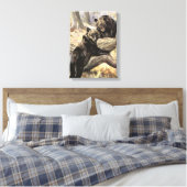Grizzly Beren van CE Swan, bosdieren Canvas Afdruk (Insitu (Slaapkamer))