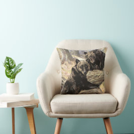 Grizzly Beren van CE Swan,  bosdieren Kussen