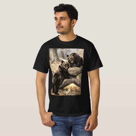 Grizzly Beren van CE Swan, bosdieren T-shirt (Voorkant volledig)