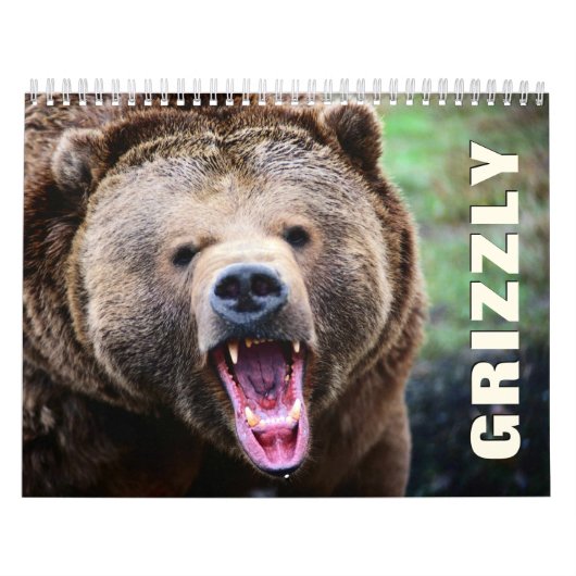 Grizzly Beren Wall Agenda Kalender (Hoes)