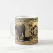 Grizzly Beren Wildlife Art Koffie Mok (Voorkant links)