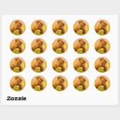 Grizzly Beren worstelen Ronde Sticker (Vel)