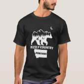 Grizzly Country Montana Grizzly Bear With Deer and T-shirt (Voorkant)