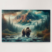 Grizzly Crossing, Grizzly Beer, berglandschap Legpuzzel (Horizontaal)