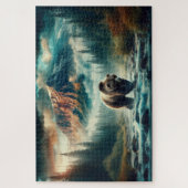 Grizzly Crossing, Grizzly Beer, berglandschap Legpuzzel (Verticaal)