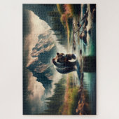Grizzly Crossing, Grizzly Beer, berglandschap Legpuzzel (Verticaal)