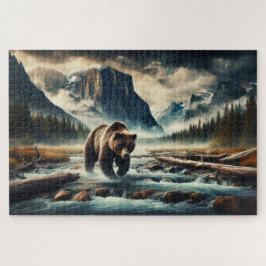 Grizzly Crossing, Grizzly Beer, berglandschap Legpuzzel