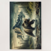 Grizzly Crossing, Grizzly Beer, berglandschap Legpuzzel (Verticaal)
