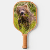 Grizzly cub grazing, Alaska Pickleball Paddle (Achterkant)