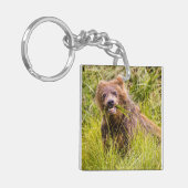 Grizzly cub grazing, Alaska Sleutelhanger (Voorkant Links)
