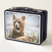 Grizzly Cubs die op zoek zijn naar hun moeder (Achterkant)