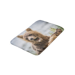 Grizzly Cubs die op zoek zijn naar hun moeder Badmat