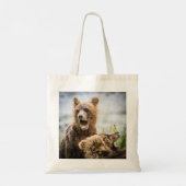 Grizzly Cubs die op zoek zijn naar hun moeder Tote Bag (Achterkant)