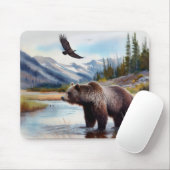Grizzly Eagle Wildlife Mousepad Muismat (Met muis)