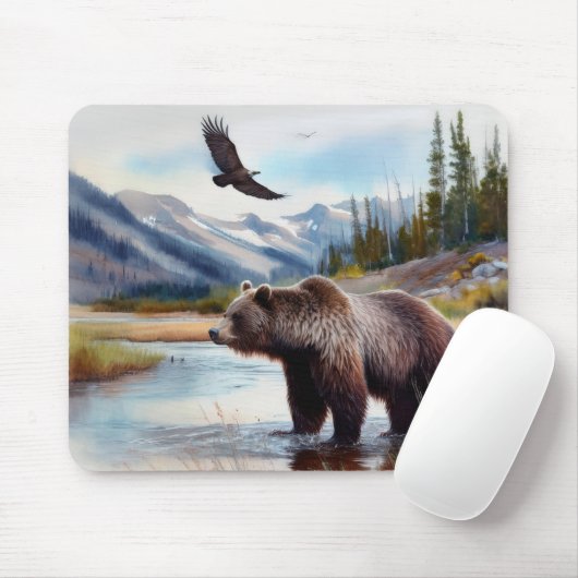 Grizzly Eagle Wildlife Mousepad Muismat (Met muis)
