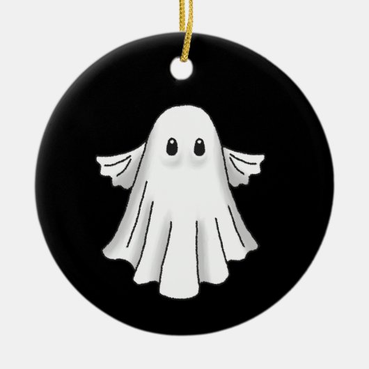 Grizzly en Schattig Halloween Spook Keramisch Ornament (Voorkant)