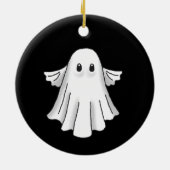 Grizzly en Schattig Halloween Spook Keramisch Ornament (Achterkant)
