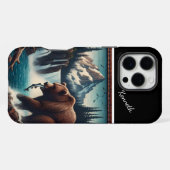 Grizzly Feast door Waterval iPhone Hoesje (Achterkant horizontaal)