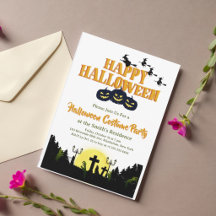 Grizzly Gelukkig Halloween Kostuum Feest Uitnodigi