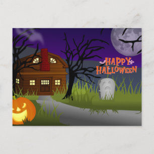 Grizzly Gelukkig Halloween Nacht Feestdagenkaart