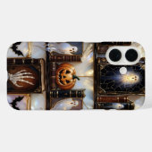 Grizzly Gezellige iPhone Hoesje Geest Pompoen Boek (Achterkant (horizontaal))