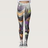 Grizzly Griezelen Bos Halloween Leggings (Voorkant)