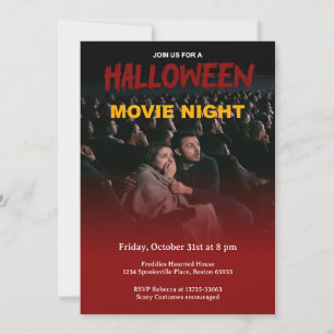Grizzly griezelfilm nacht halloween uitnodiging