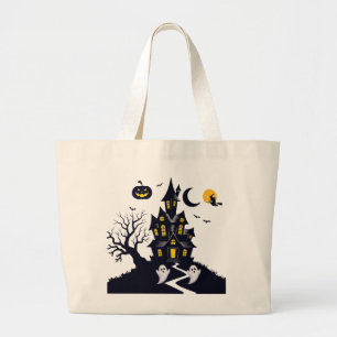 Grizzly Griezelschuur Halloween Geesten Boodschapp Grote Tote Bag