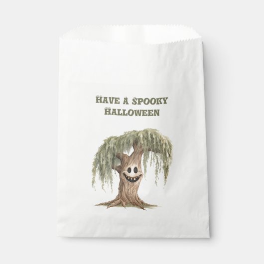 Grizzly Halloween Boom Bedankzakje (Voorkant)