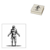 Grizzly Halloween Gehaunde Mumie Rubberstempel (Gestempeld)