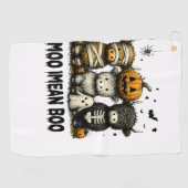 Grizzly Halloween Hooglandrund Golfhanddoek (Horizontaal)