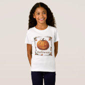 Grizzly Halloween Jack-o'-Lantern Herfstblad Frame T-shirt (Voorkant volledig)