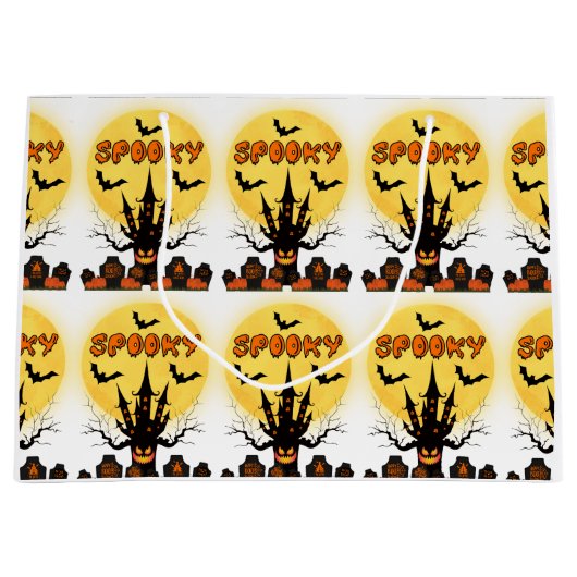 Grizzly Halloween Maan Grote Cadeautas (Voorkant)