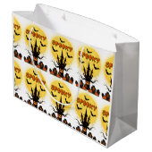 Grizzly Halloween Maan Grote Cadeautas (Achterkant Gekanteld)